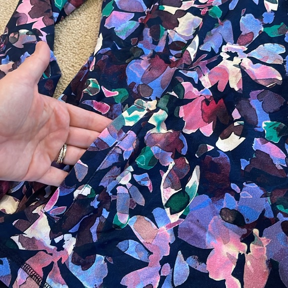 Floral Talbots Long Sleeve Zip up Size Small - Picture 2 of 5